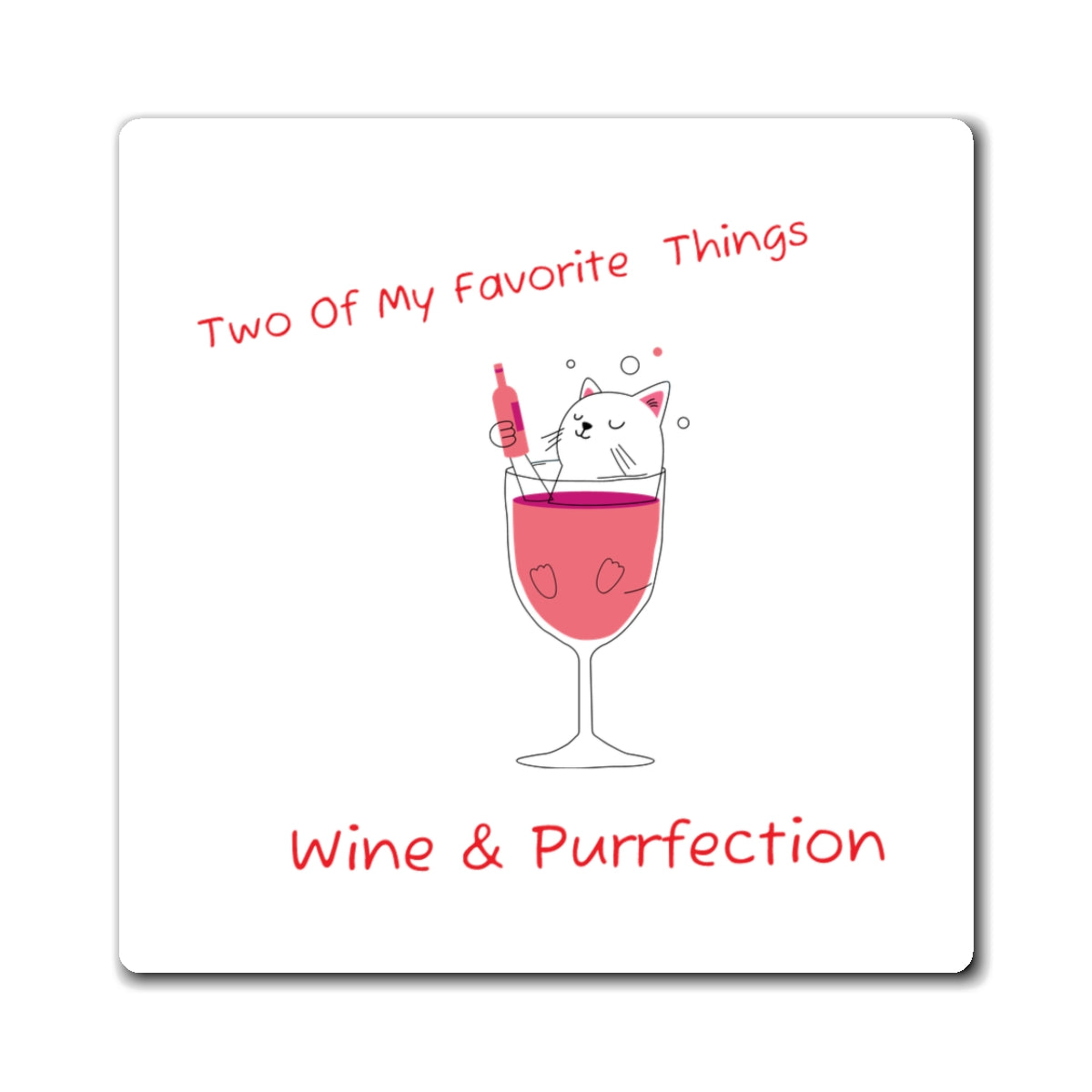 Cat and Wine Magnets Set, Funny Fridge Magnets, Cute Kitchen Decor, Cat Lover Gift, Wine Lover Gift, Refrigerator Magnets, Housewarming Gift